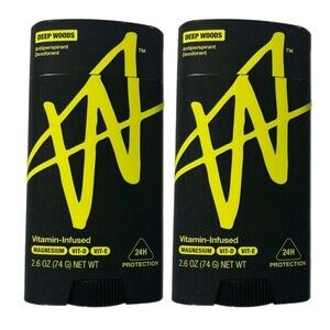 2X W By Jake Paul Men's Antiperspirant Deodorant DEEP WOODS  2.6 oz New Set Of 2